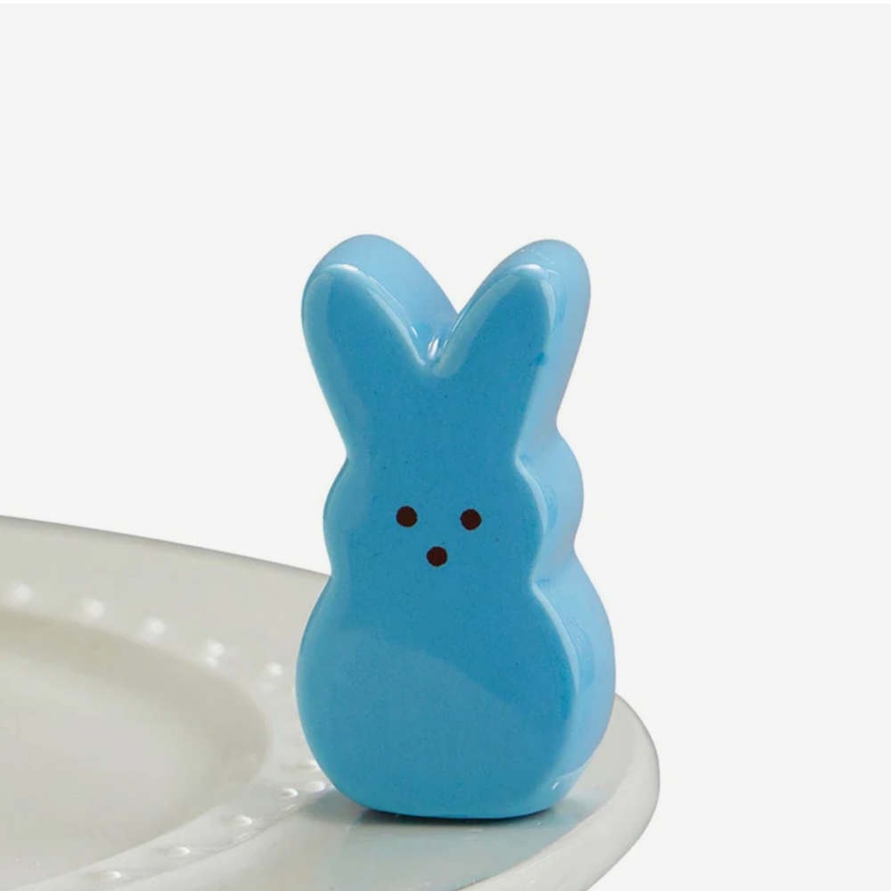 Nora Fleming blue peeps bunny Mini Charm retired